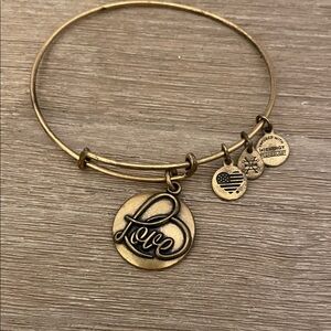 Alex and Ani Gold Love Charm Bracelet